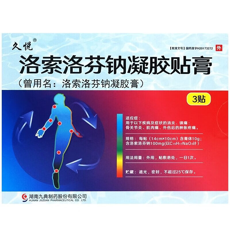 洛索洛芬钠凝胶贴膏